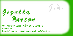 gizella marton business card